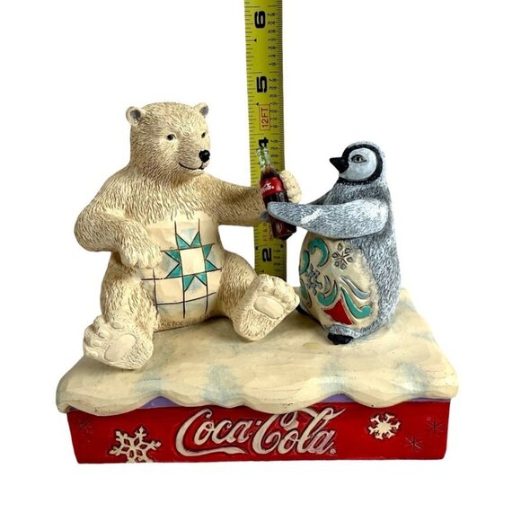 Jim Shore Friendship Goes Better With Coke Polar Bear Penguin Figurine 4059474 - Picture 6 of 6